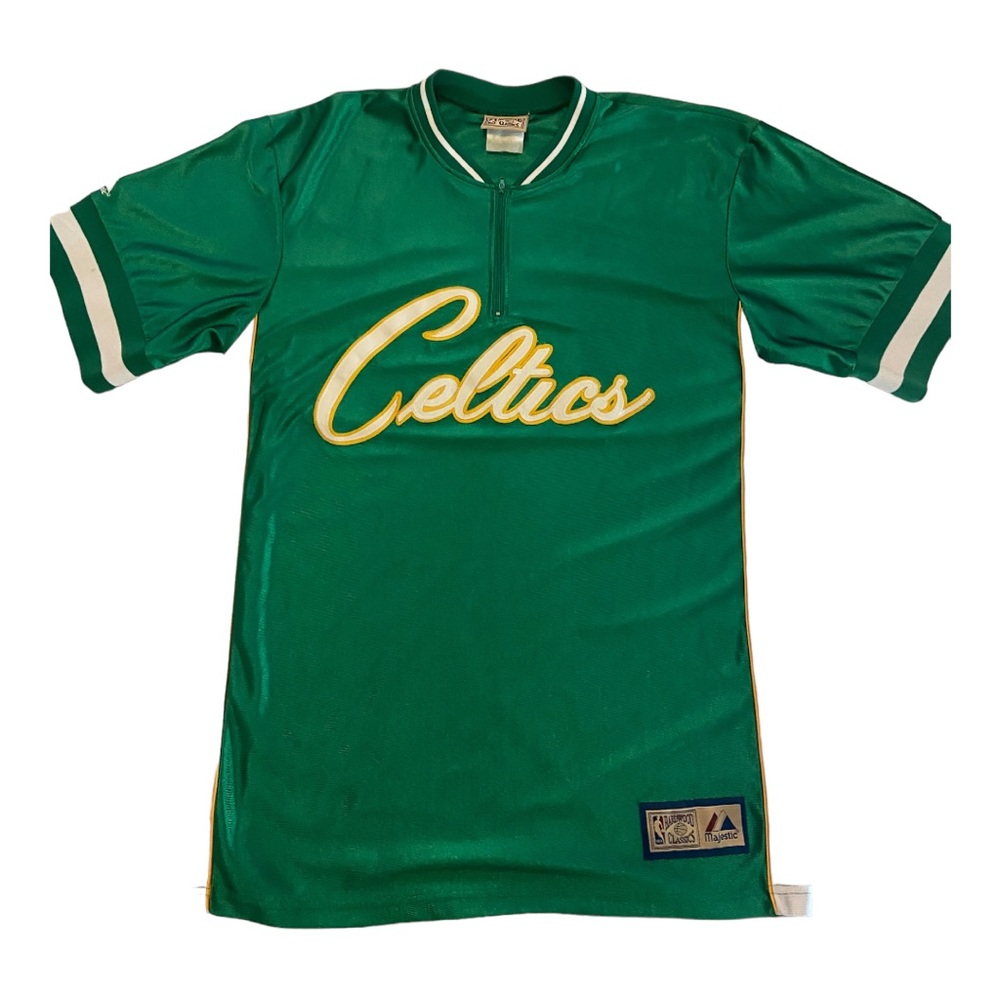 Majestic Hardwood Classics Vintage Celtics Warmup Jersey Mens XL